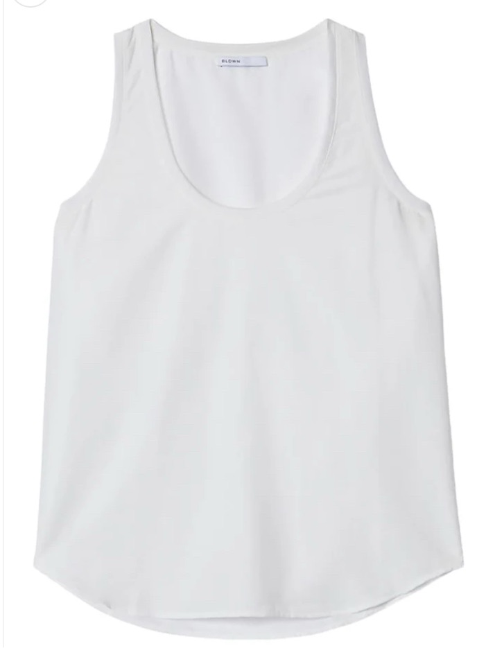 Bldwn Alma Optic White Sleeveless Scoop Neck Tank Size L Nordstrom Rack Nwt